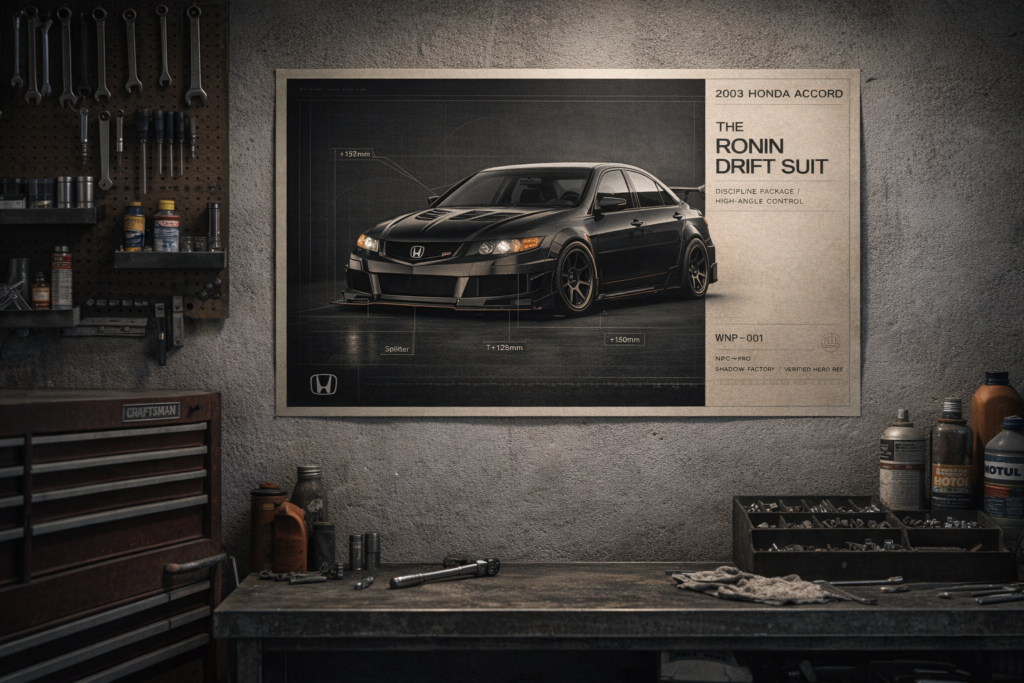 2003 Honda Accord The Ronin Drift Suit Collectible Poster