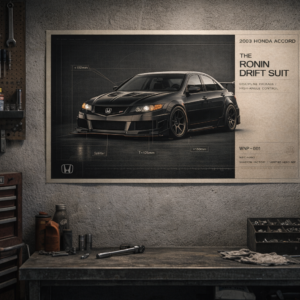 2003 Honda Accord The Ronin Drift Suit Collectible Poster