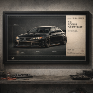 2003 Honda Accord The Ronin Drift Suit Framed Collectible Poster