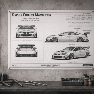 2005 Pontiac G6 Classy Circuit Marauder Blueprint Poster