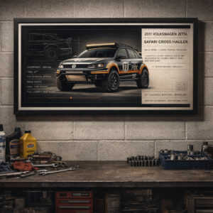 2011 Volkswagen Jetta Safari Cross Hauler Framed Collectible Poster