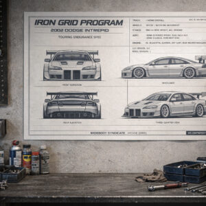 2002 Dodge Intrepid Iron Grid Program Blueprint Poster