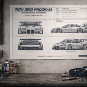 2002 Dodge Intrepid Iron Grid Program Blueprint Poster