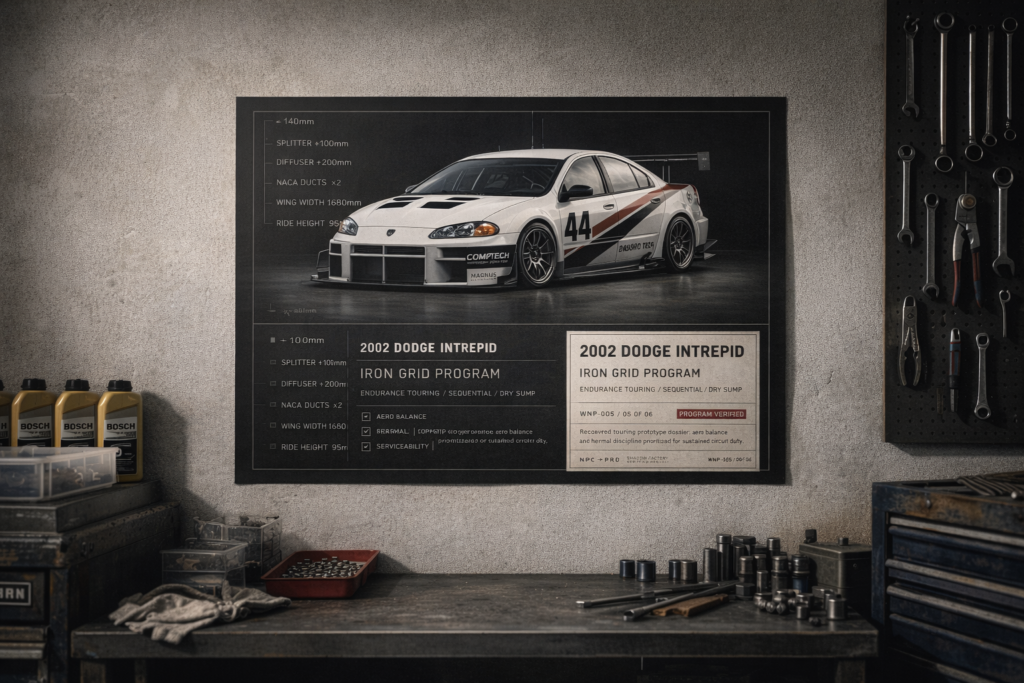 2002 Dodge Intrepid Iron Grid Program Collectible Poster