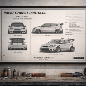 2010 Kia Soul Rapid Transit Protocol Framed Blueprint Poster