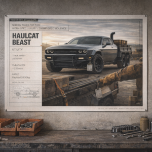 2019 Dodge Challenger SRT Hellcat Haulcat Beast Collectible Poster