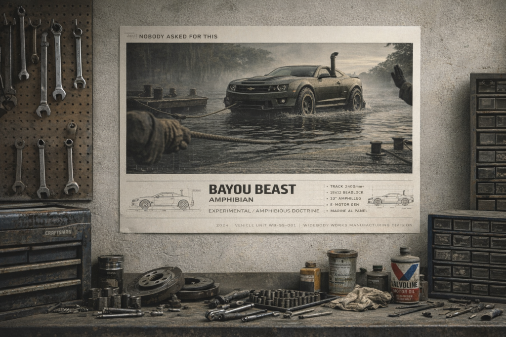 2012 Chevrolet Camaro SS Bayou Beast Amphibian Collectible Poster