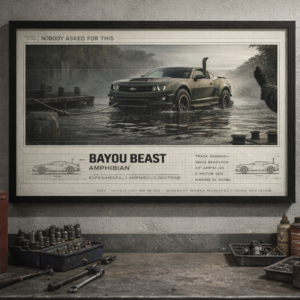 2012 Chevrolet Camaro SS Bayou Beast Amphibian Framed Collectible Poster
