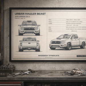 2010 Honda CR-V Urban Hauler Beast Framed Blueprint Poster