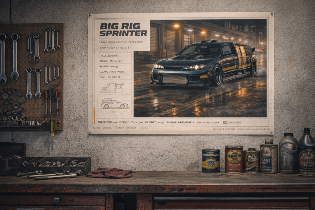 1999 Nissan Silvia S15 Big Rig Sprinter Collectible Poster