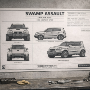 2010 Kia Soul Swamp Assault Bog Spec Blueprint Poster