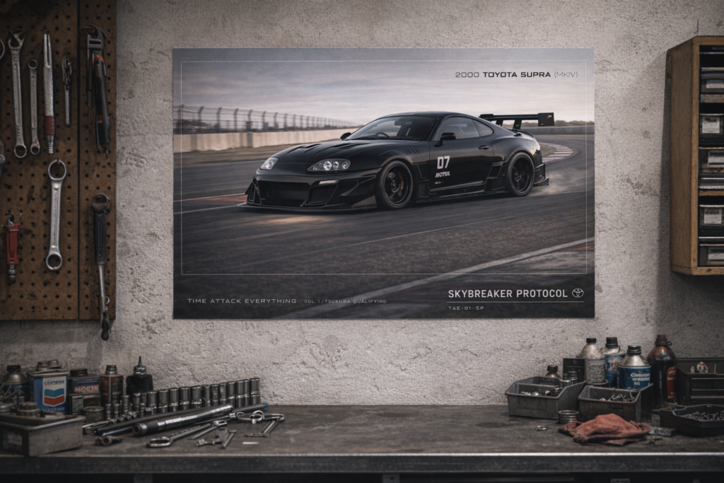 2000 Toyota Supra Mk4 Skybreaker Protocol Collectible Poster