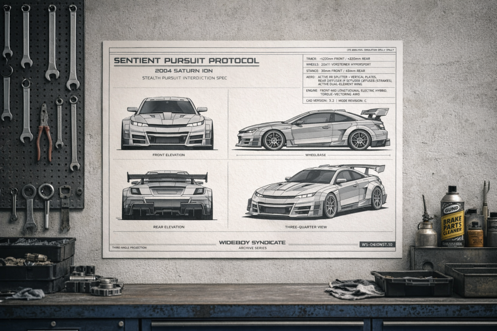 2004 Saturn Ion Sentient Pursuit Protocol Blueprint Poster