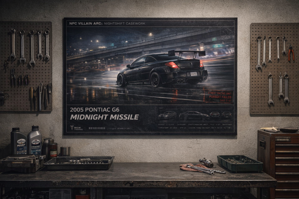 2005 Pontiac G6 Midnight Missile Collectible Poster