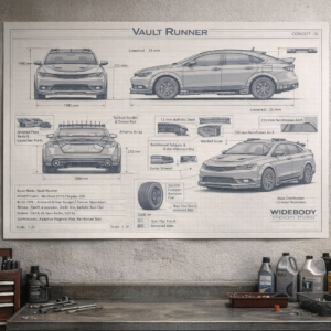 2015 Chrysler 200 Vault Runner Blueprint Poster