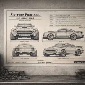 1949 Mercury Eight Sisyphus Protocol Blueprint Poster