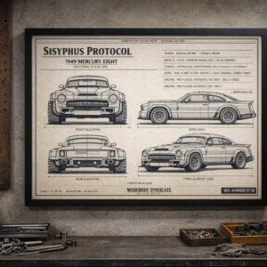 1949 Mercury Eight Sisyphus Protocol Framed Blueprint Poster