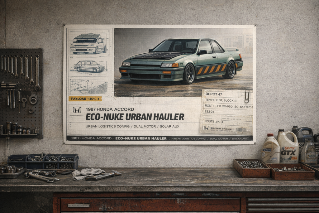 1987 Honda Accord Eco-Nuke Urban Hauler Collectible Poster