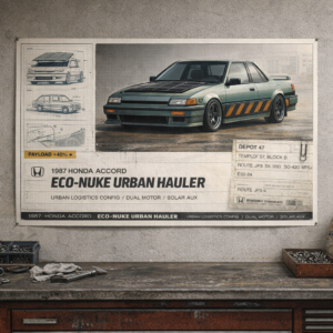 1987 Honda Accord Eco-Nuke Urban Hauler Collectible Poster