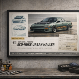 1987 Honda Accord Eco-Nuke Urban Hauler Framed Collectible Poster