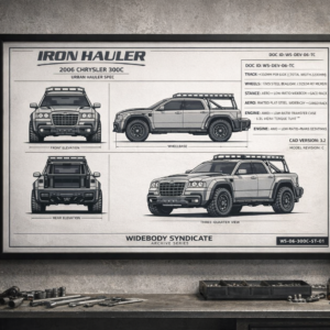 2006 Chrysler 300C Iron Hauler Framed Blueprint Poster