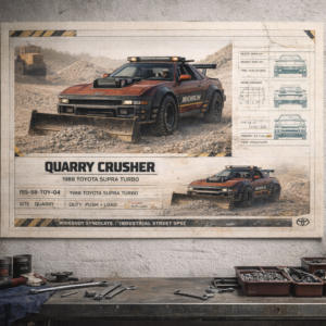 1988 Toyota Supra Turbo Quarry Crusher Collectible Poster