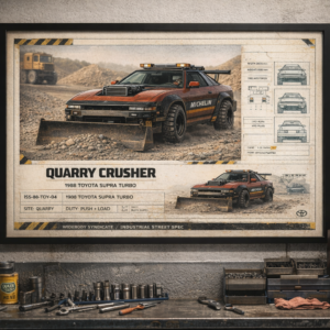 1988 Toyota Supra Turbo Quarry Crusher Framed Collectible Poster
