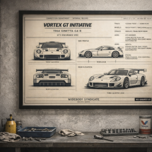 1964 Ginetta G4 R Vortex GT Initiative Framed Blueprint Poster