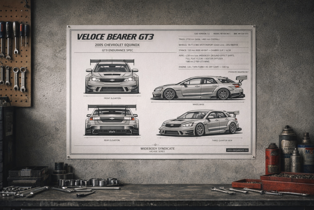 2005 Chevrolet Equinox Veloce Bearer GT3 Blueprint Poster