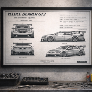 2005 Chevrolet Equinox Veloce Bearer GT3 Framed Blueprint Poster