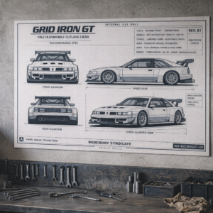 1982 Oldsmobile Cutlass Ciera Grid Iron GT Blueprint Poster
