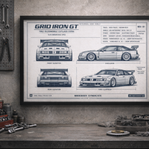 1982 Oldsmobile Cutlass Ciera Grid Iron GT Framed Blueprint Poster