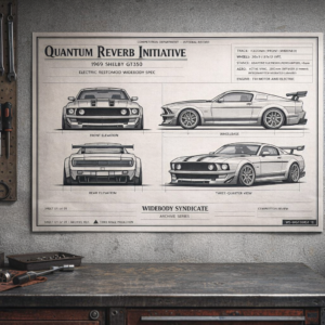 1969 Shelby GT350 Quantum Reverb Initiative Blueprint Poster