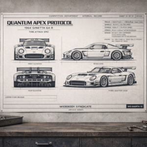 1964 Ginetta G4 R Quantum Apex Protocol Blueprint Poster