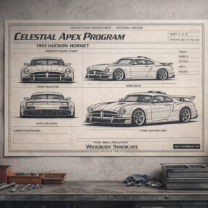 1951 Hudson Hornet Celestial Apex Program Blueprint Poster