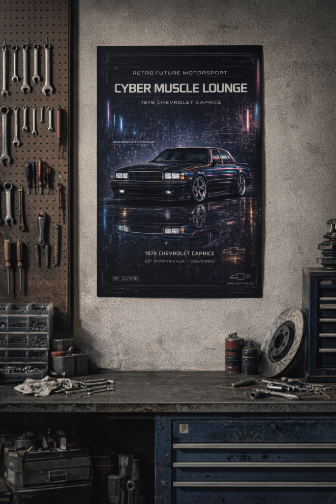 1978 Chevrolet Caprice Cyber Muscle Lounge Collectible Poster