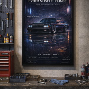 1978 Chevrolet Caprice Cyber Muscle Lounge Framed Collectible Poster