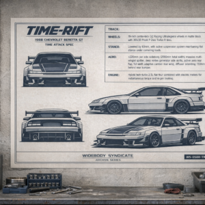 1988 Chevrolet Beretta GT Beretta Time-Rift Blueprint Poster