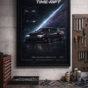 1988 Chevrolet Beretta GT Beretta Time-Rift Framed Collectible Poster