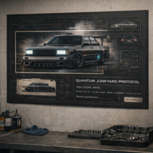 1984 Dodge Aries Quantum Junkyard Protocol Collectible Poster