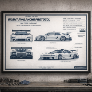1980 Ford Fairmont Silent Avalanche Protocol Framed Blueprint Poster