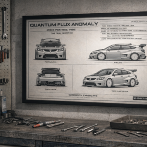 2003 Pontiac Vibe Quantum Flux Anomaly Framed Blueprint Poster