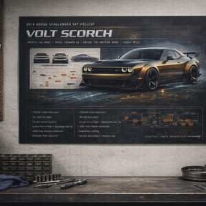 2019 Dodge Challenger SRT Hellcat Volt Scorch Collectible Poster