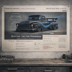 1955 Chevrolet Apache Raptor Vector Program Collectible Poster