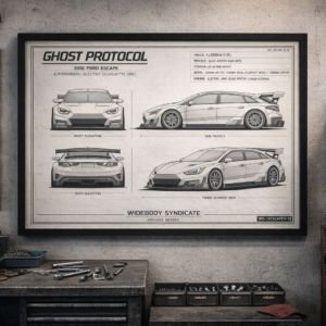 2012 Ford Escape Ghost Protocol Framed Blueprint Poster