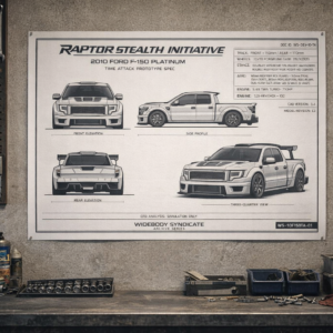 2010 Ford F-150 Platinum Raptor Stealth Initiative Blueprint Poster