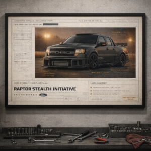 2010 Ford F-150 Platinum Raptor Stealth Initiative Framed Collectible Poster