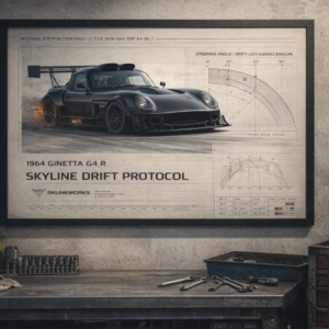 1964 Ginetta G4 R Skyline Drift Protocol Framed Collectible Poster