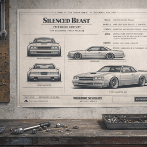 1978 Buick Century Silenced Beast Blueprint Poster