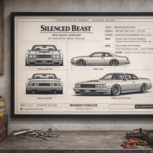 1978 Buick Century Silenced Beast Framed Blueprint Poster